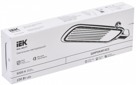 Светильник светодиодный консольный ДКУ 1012-100Ш 5000К IP65 серый IEK LDKU1-1012-100-5000-K03