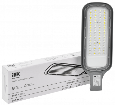 LDKU1-1012-100-5000-K03 Светильник светодиодный консольный ДКУ 1012-100Ш 5000К IP65 серый IEK 