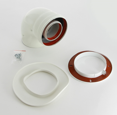 MT71410141 Отвод 90 град. коаксиальный для котлов ECO Classic  60-100 мм Baxi 