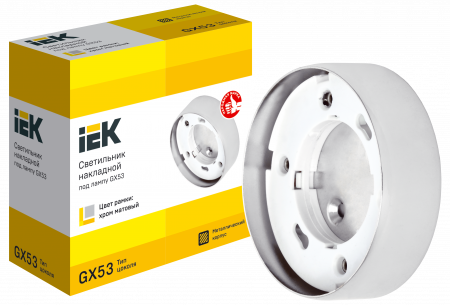 LUPB0-GX53-1-K27 LIGHTING Светильник 4113 накладной под лампу GX53 хром матовый IEK 