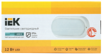 Светильник светодиодный ДПО 4012 12Вт IP54 4000K овал белый пластик IEK LDPO0-4012-12-4000-K01