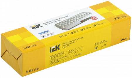 LDBA0-3926-30-K01 Светильник ДБА 3926 аккумулятор 3-5ч 3Вт IEK 