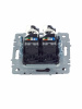 BRITE Розетка компьютерная двойная RJ45 кат.5E РК10-2-БрЧ черный IEK BR-K20-1-K02