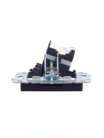 BRITE Розетка компьютерная двойная RJ45 кат.5E РК10-2-БрЧ черный IEK BR-K20-1-K02