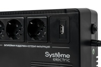 Источник бесперебойного питания Line-interactive BVSE 600 ВА/360 Вт 1/1 1 сек Tower 3хSchuko CEE 7 USB Systeme Electric BVSE600RS