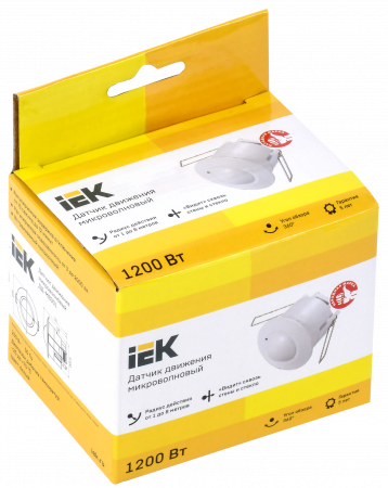 LDD11-301MB-1200-001 Датчик движения ДД-МВ 301 белый, 1200Вт, 360 гр.,8М,IP20,IEK 