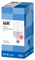 Лампа светодиодная HP 80Вт 230В 6500К E40 IEK LLE-HP-80-230-65-E40