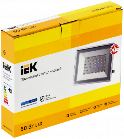 LPDO601-50-65-K01 Прожектор светодиодный СДО 06-50 IP65 6500K белый IEK 