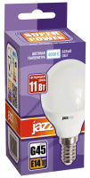 Лампа светодиодная LED 11Вт 230Вт E14 белый матовый  шар Jazzway JazzWay 5019270
