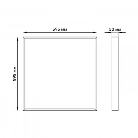 Светильник светодиодный ДВО 30 Вт 3000К 2800 лм 198-242В IP40 595х595х50мм Сталь матовый опал CRI>80Ra MiR Gauss GAUSS G1-A0-00070-01G02-2003530