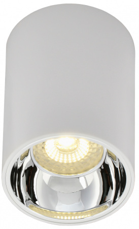 LT-UPB0-4111-GU10-1-K23 LIGHTING Светильник 4111 накладной потолочный под лампу GU10 белый/хром пластик IEK 