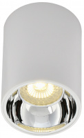 LIGHTING Светильник 4111 накладной потолочный под лампу GU10 белый/хром пластик IEK LT-UPB0-4111-GU10-1-K23