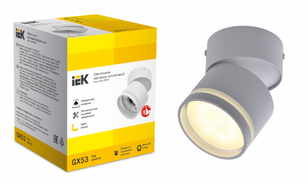 LT-USB0-4034-GX53-1-K01 LIGHTING Светильник 4034 настенно-потолочный под лампу GX53 белый IEK 
