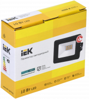Прожектор СДО 06-10 светодиодный черный IP65 4000K IEK LPDO601-10-40-K02