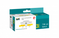 Лампа светодиодная MR16 софит 7Вт 230В 4000К GU5.3 (3шт/упак) IEK LLE-MR16-07-230-40-GU5-3