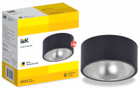 LIGHTING Светильник 4017 накладной потолочный под лампу GX53 черный/хром IEK LT-UPB0-4017-GX53-1-K56