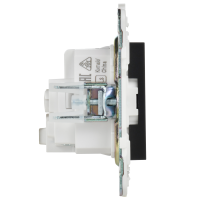 SKANDY Розетка с заземлением с защитными шторками 16А SK-R04Bl черный IEK SK-R14-16-K02