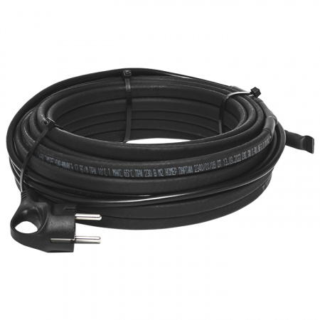 Саморегулирующийся нагревательный кабель 17 Вт/м для обогрева трубопроводов StopFrost 4 м EKF SF-17-4