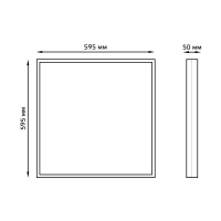 Светильник светодиодный ДВО 30 Вт 5000К 3700 лм 198-242В IP40 595х595х50мм Сталь призма CRI>80Ra MiR Gauss GAUSS G1-A0-00070-01G03-2003550