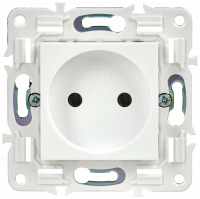 SKANDY Розетка без заземления без защитных шторок 10А SK-R02W арктический белый IEK SK-R10-10-K01