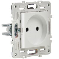 SKANDY Розетка без заземления без защитных шторок 10А SK-R02W арктический белый IEK SK-R10-10-K01