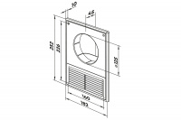 Решетка вентиляционная вытяжная  2518-125 ZERNBERG 10240721 00-024072  