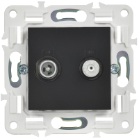SKANDY Розетка двойная TV+SAT SK-A13Bl черный IEK SK-AF20-O-K02