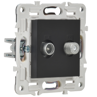 SKANDY Розетка двойная TV+SAT SK-A13Bl черный IEK SK-AF20-O-K02