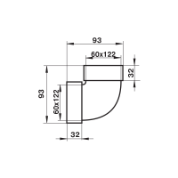 Колено вертикальное 120 х 60 в индивидуальной упаковке 7272 ZERNBERG 10191781 00-019178  