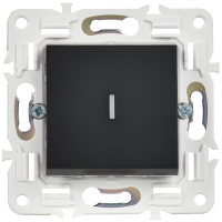 SKANDY Выключатель 1-клавишный проходной с индикацией 10А SK-V08Bl черный IEK SK-V12-1-10-K02