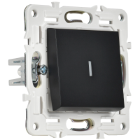 SKANDY Выключатель 1-клавишный проходной с индикацией 10А SK-V08Bl черный IEK SK-V12-1-10-K02