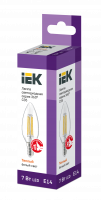 Лампа светодиодная C35 свеча прозрачная 7Вт 230В 3000К E14 серия 360° IEK LLF-C35-7-230-30-E14-CL
