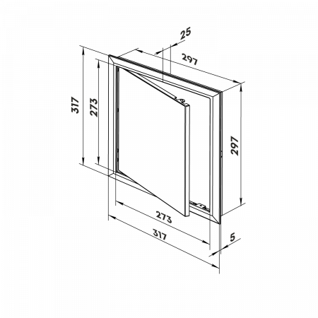 10205851 Люк-дверца ревизионный 3030 ZERNBERG  00-020585  