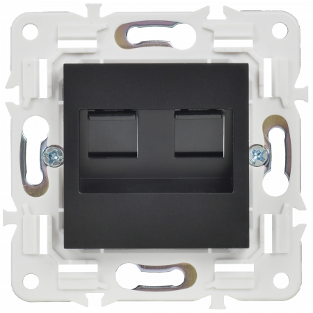 SKANDY Розетка компьютерная двойная RJ45 кат.5E SK-K03Bl черный IEK SK-K20-1-K02