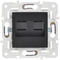 SKANDY Розетка компьютерная двойная RJ45 кат.5E SK-K03Bl черный IEK SK-K20-1-K02