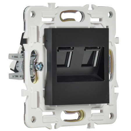 SKANDY Розетка компьютерная двойная RJ45 кат.5E SK-K03Bl черный IEK SK-K20-1-K02