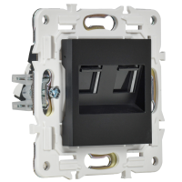 SKANDY Розетка компьютерная двойная RJ45 кат.5E SK-K03Bl черный IEK SK-K20-1-K02