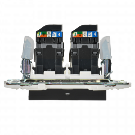 SKANDY Розетка компьютерная двойная RJ45 кат.5E SK-K03Bl черный IEK SK-K20-1-K02