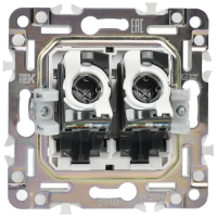 SKANDY Розетка компьютерная двойная RJ45 кат.5E SK-K03Bl черный IEK SK-K20-1-K02