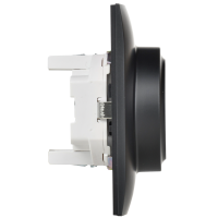 SKANDY Розетка 2-местная с заземлением без защитных шторок 16А в сборе SK-R08Bl черный IEK SK-R21-16-K02-F