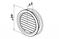 Решетка вентиляционная вытяжная  50/2 ZERNBERG 10243981 00-024398  