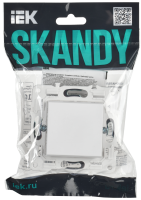 SKANDY Выключатель 1-клавишный проходной 10А SK-V02W арктический белый IEK SK-V12-0-10-K01