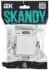 SKANDY Выключатель 1-клавишный проходной 10А SK-V02W арктический белый IEK SK-V12-0-10-K01