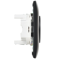 SKANDY Розетка 2-местная без заземления без защитных шторок 10А в сборе SK-R10Bl черный IEK SK-R20-10-K02-F