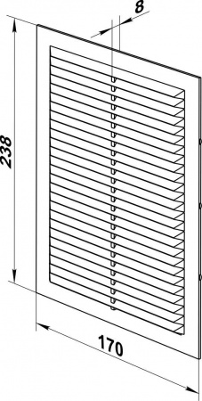 10205711 Решетка вентиляционная вытяжная  2417 ZERNBERG  00-020571  