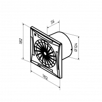 Вентилятор осевой бесшумный 125 ZERNBERG 10223321 00-022332  