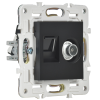 SKANDY Розетка двойная TV+RJ45 кат.5E SK-A14Bl черный IEK SK-AK20-1-K02