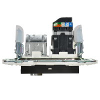 SKANDY Розетка двойная TV+RJ45 кат.5E SK-A14Bl черный IEK SK-AK20-1-K02