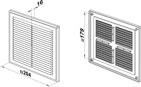10227241 Решетка вентиляционная вытяжная  2020, цвет черный ZERNBERG  00-022724