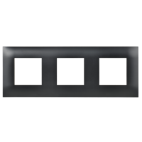 SKANDY Рамка 3-местная SK-F03Bl черный IEK SK-M32-K02